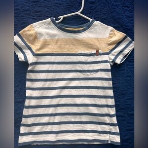 Milkshake (high end Australian brand) Striped Blue and Yellow Kids Shirt 4T